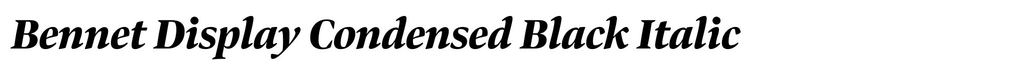 Bennet Display Condensed Black Italic image